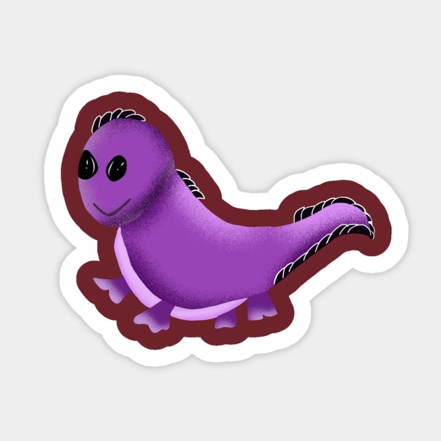 A cute purple monster Sticker by Twinnie5